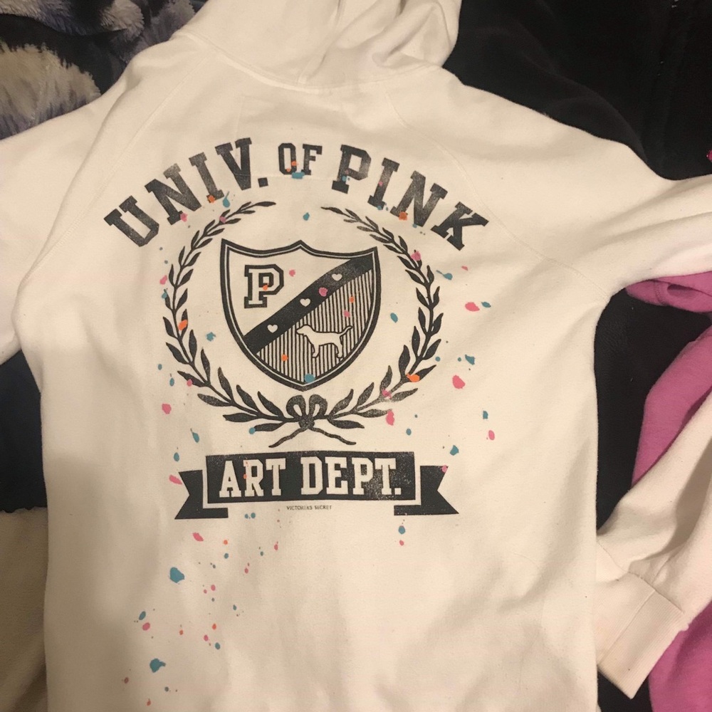 Pink full zip hoodie